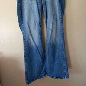 Old Nave size 12: high rise flare jeans